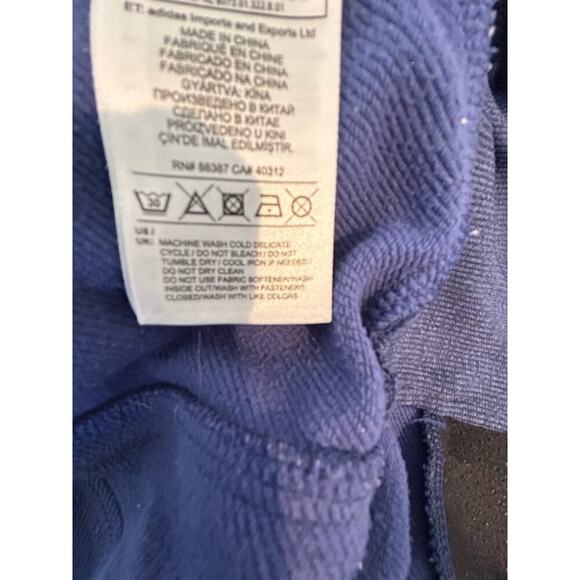 Adidas Climalite Full-Zip Hoodie Sweatshirt For Women Size S Blue - Picture 6 of 9